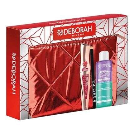 Deborah Mascara Like A Pro + 24H Eye Pencil + Mini Makeup Remover + Pouch