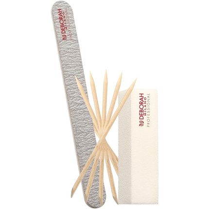 Deborah Milano Semi-Permanent Nail Polish Accessories Kit Manicure Kit For Professional Results At Home With Files And Cuticle Pusher