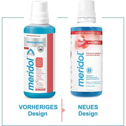 Meridol Mouthwash Comprehensive Care 400Ml - Antibacterial Effect, Protects Gums, Strengthens Teeth And Freshens Breath, Alcohol-Free