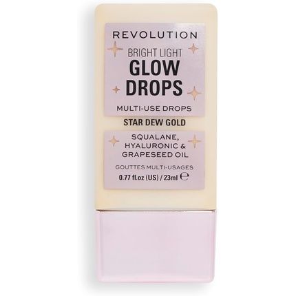 Makeup Revolution Bright Light Glow Highlighter Drops Illuminating Finish Golden Star Dew 23Ml