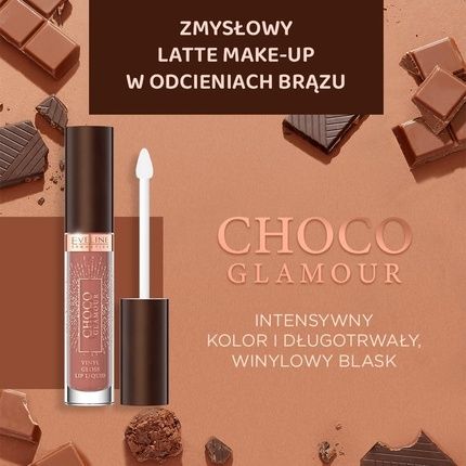 Eveline Cosmetics Choco Glamour Glossy Lips Liquid Lipstick No. 01 - Vegan