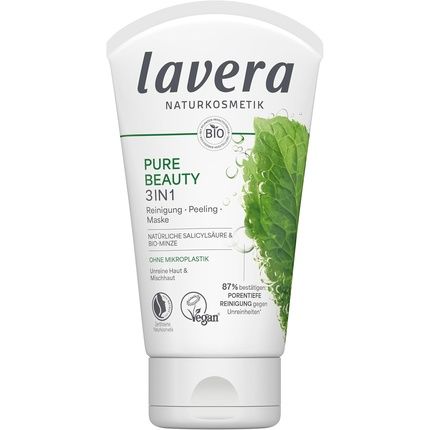 Lavera Pure Beauty 3-In-1 Cleanser, Scrub & Mask Natural Cosmetics