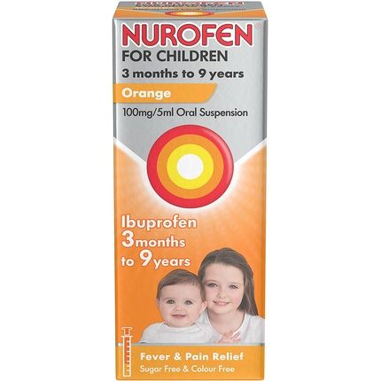 Nurofen For Children Orange Oral Suspension Ibuprofen 100Ml