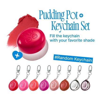 Blurry Pudding Pot Keychain Set With Airbrushed Blush And Buildable Lip Pigment