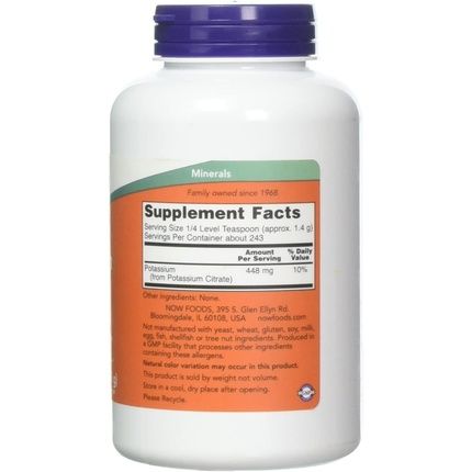 Now Foods Potassium Citrate Powder 12 Ounce