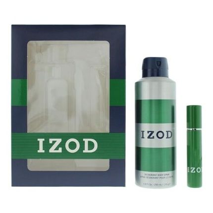 Izod Green 2 Piece Gift Set Eau De Toilette 15Ml Body Spray 200Ml For Men