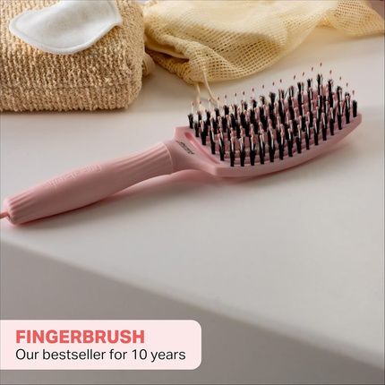 Olivia Garden Fingerbrush Care Iconic Medium Pastel Pink Detangling