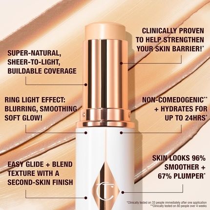 Charlotte Tilbury Unreal Skin Tint & Sheer Glow Hydrating Foundation Stick - Image 3