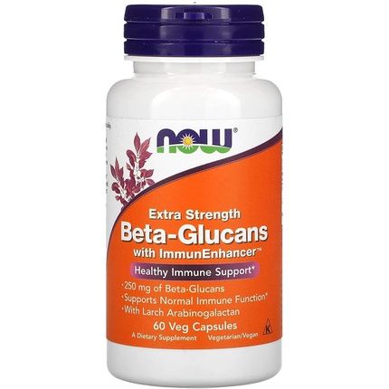 Beta Glucans, With Immune Enhancer, Xtra Strength, 250 Mg - Now Foods