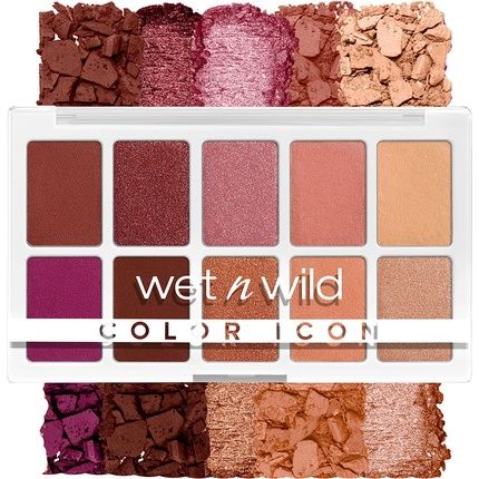 Wet N Wild Color Icon 10-Pan Eyeshadow Palette Heart & Sol - 10 Highly Pigmented Shades For Everyday Makeup