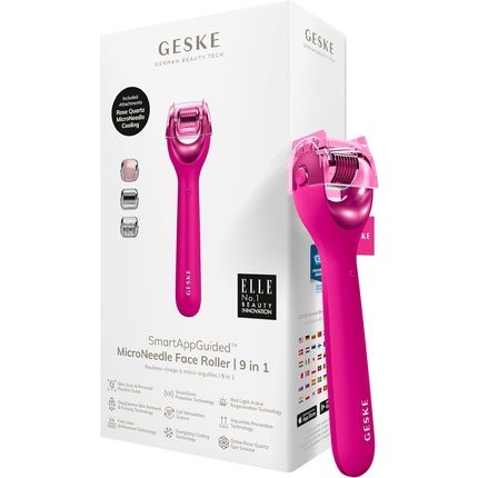 Geske Smartappguided Microneedle Face Roller 9 In 1 Electric Derma Roller