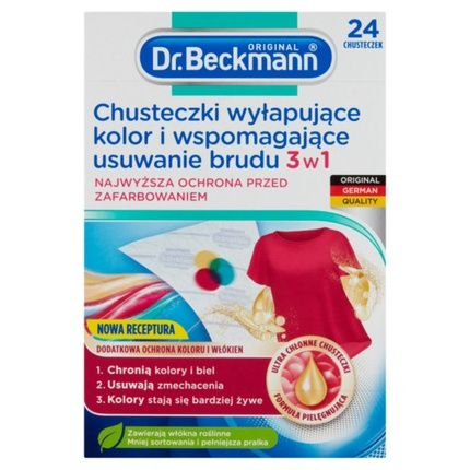 Dr. Beckmann Color Catcher And Dirt Removal Wipes 3-In-1 - 24 Pieces