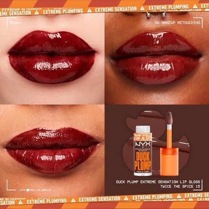 Nyx Professional Makeup Lip Plumping Gloss Intense Colour High Pigmentation Extreme Shine Finish Infused With Spicy Ginger Vegan Formula Duck Plump - Image 3