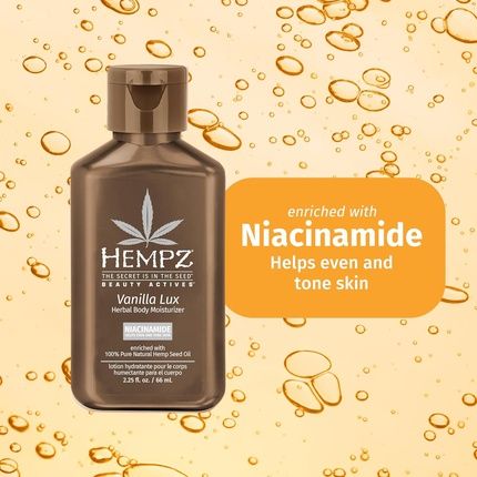 Hempz Body Lotion Vanilla Lux Mini Daily Moisturizing Cream With Shea Butter And Aloe - Image 3