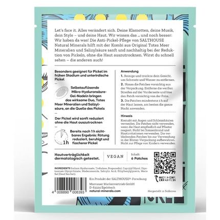 Salthouse Natural Minerals Anti-Acne Microneedling Patches With Hyaluronic Acid Gel Needles - Image 3