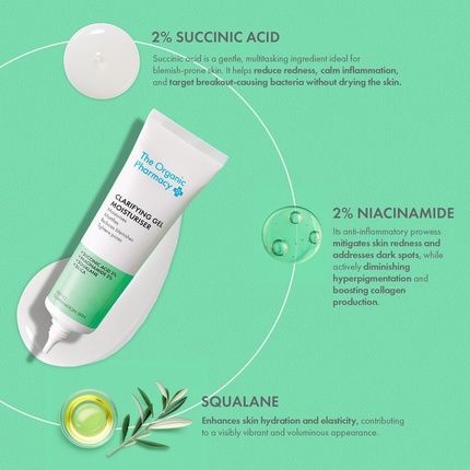 The Organic Pharmacy Clarifying Gel Moisturiser 50Ml - Hydrates And Mattifies