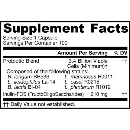 Jarrow Formulas Jarro-Dophilus + Fos - 100 Capsules