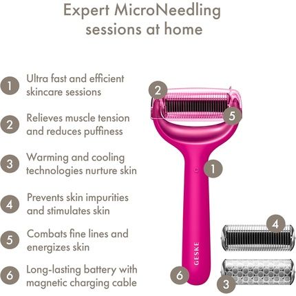 Geske Smartappguided Microneedle Face & Body Roller 8 In 1