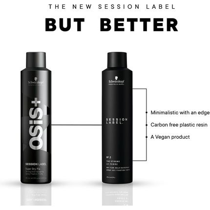 Schwarzkopf Osis Session Label Strong Hold Hairspray 300Ml - Image 3