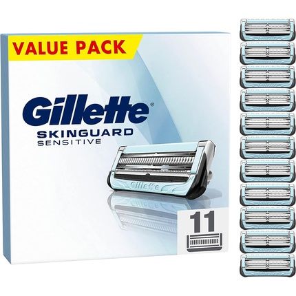 Gillette Skinguard Sensitive Razor Blades 11 Replacement Blades For Men'S Wet Shavers With Skin Protection