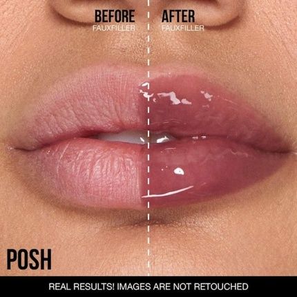Huda Beauty Faux Filler Extra Shine Lip Gloss Sugar Baby Light Pink 0.13 Oz - Image 3
