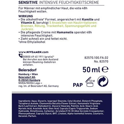Nivea Men Sensitive Intensive Moisturizing Cream 50Ml