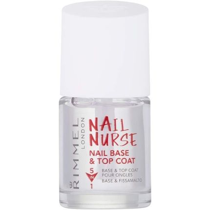 Rimmel 5-In-1 London Nail Nurse Care Nail Base And Top Coat Transparent 12Ml
