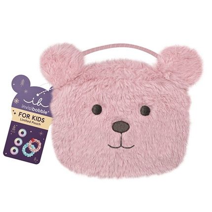 Set Of Hair Elastics Pink Teddy