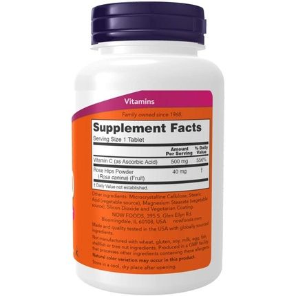 Now Foods C-500 With Rose Hips 250 Tablets