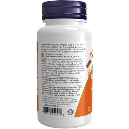 Now Foods Berrydophilus Extra Strength 10 Billion 50 Chewables - Image 3