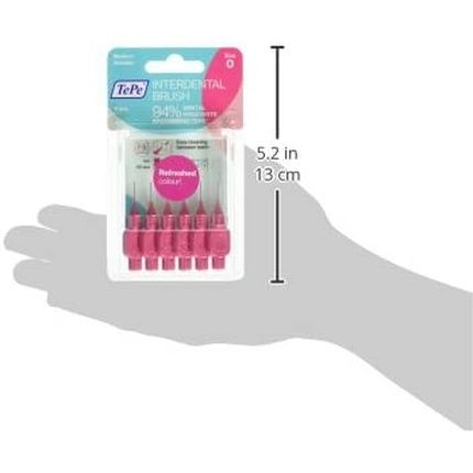 Tepe Interdental Brush Pink 0.4Mm - Pack Of 6 - Image 3