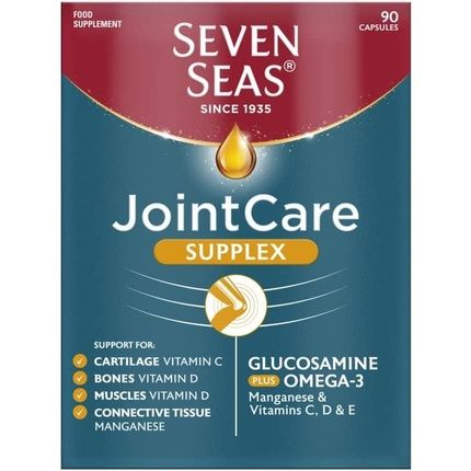Seven Seas Jointcare Supplements Supplex 90 High Strength Capsules With Glucosamine Omega-3 Epa Dha Vitamin D C Manganese Zinc