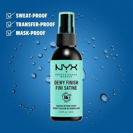Nyx Professional Makeup Setting Spray Long Lasting Fixing Lightweight Vegan Formula Dewy Finish 60Ml - Image 3