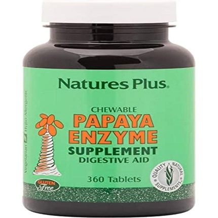 Naturesplus Papaya Enzyme All Natural Digestive Aid Supplement 360 Chewable Tablets 6Mg Papain
