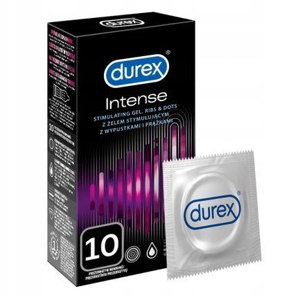 Durex Intense Condoms 10 Pieces With Stimulating Gel And Ridges