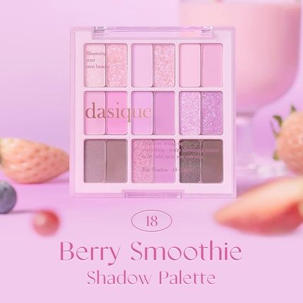 Dasique Shadow Palette #18 Berry Smoothie Vegan Cruelty-Free 18 Blendable
