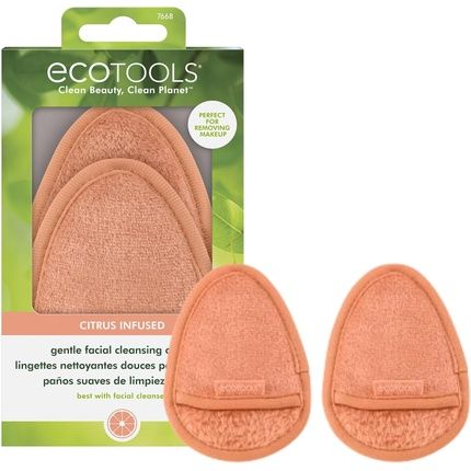 Ecotools Gentle Facial Cleansing Cloths Antioxidant Citrus Infused Face Cloths
