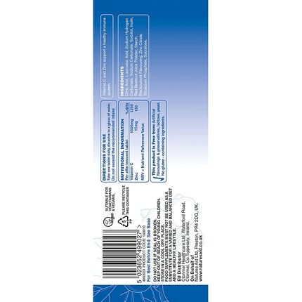 Natures Aid Immune Effervescent With Zinc And Vitamin C Natural Blackcurrant Flavour 20 Tablets