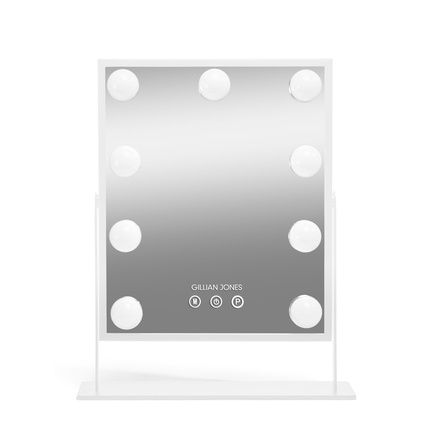 Gillian Jones Makeup Artist Mirror With 9 Powerful Led Bulbs White