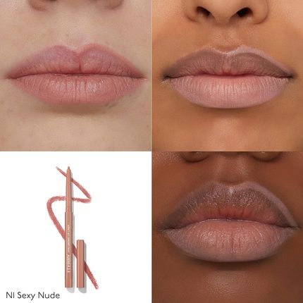 By Terry Hyaluronic Lip Liner Pencil Defines The Lips Creamy Hydrating Formula Intensely Pigmented Long-Lasting Coverage Vegan Sexy Nude 0.05Oz