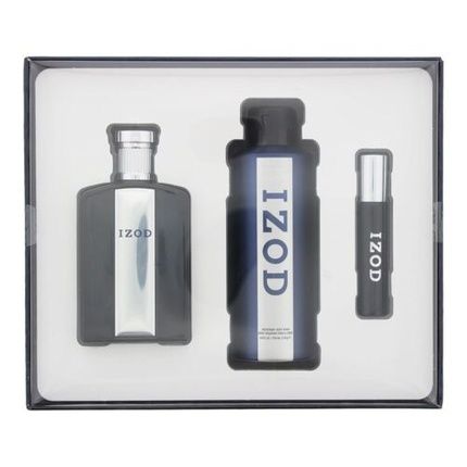 Izod 3 Piece Gift Set For Men - Edt 100Ml, Edt 15Ml, Body Spray 200Ml