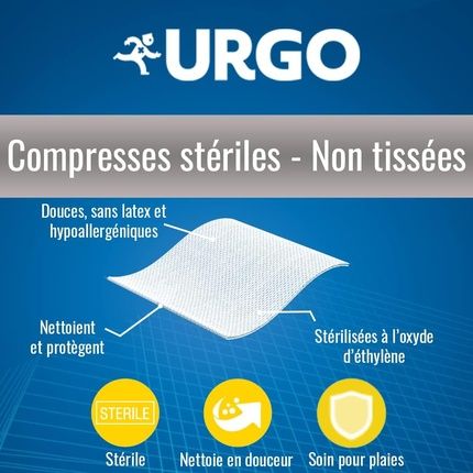 Urgo Sterile Nonwoven Compresses For Family & Infants 100 Compresses 7.5 - Image 3