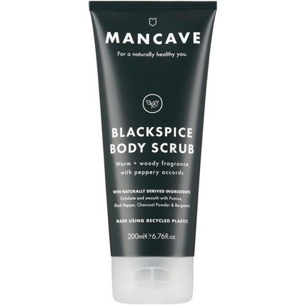 Mancave Blackspice Body Scrub 200Ml For Men
