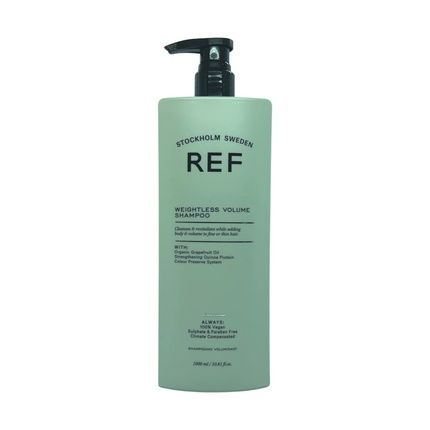 Ref Weightless Volume Shampoo 1000Ml Sulfate-Free Shampoo With Natural Extracts For Fine Or Thin Hair