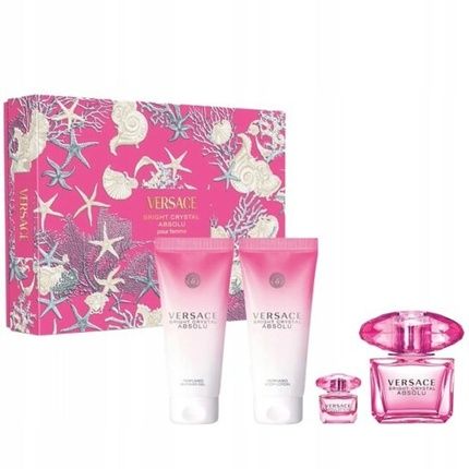 Versace Bright Crystal Absolu Gift Set 90Ml Eau De Parfum 100Ml Body Lotion 100Ml Shower Gel 5Ml Eau De Parfum