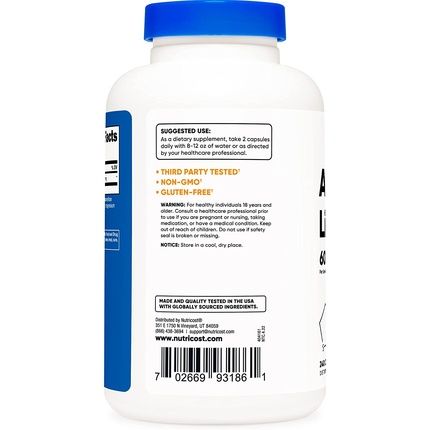 Nutricost Alpha Lipoic Acid 600Mg 240 Capsules - Image 3