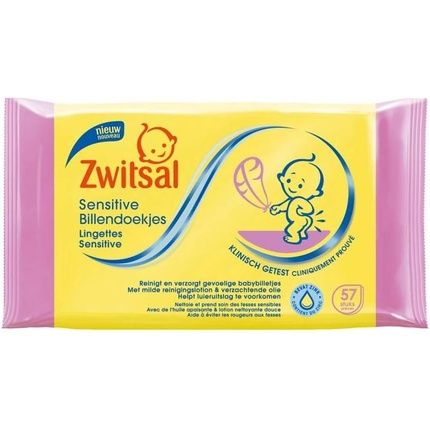 Zwitsal Baby Sensitive Wipes For Sensitive Skin 57 Pieces