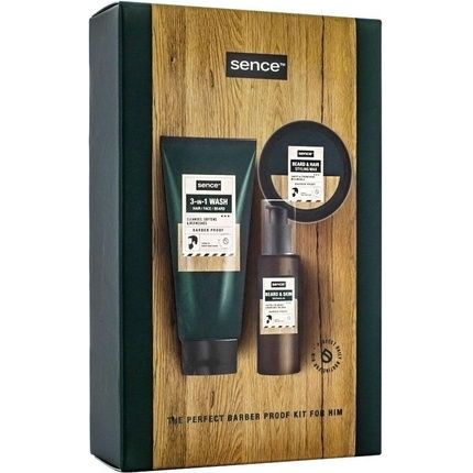 Sence Beauty Sence Men Barber Gift Set Includes 150Ml Cleansing Gel And 50Ml Beard Wax