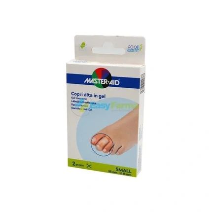 Pietrasanta Pharma Master Aid Foot Care Gel Toe Covers Size Small 55X15Mm 2 Pieces