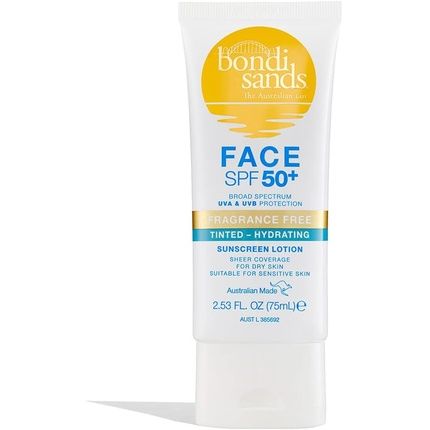 Bondi Sands Spf 50+ Fragrance Free Hydrating Tinted Face Lotion 75Ml
